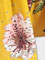 Malianna, yellow printed flower latin dance dress design, size S/M in stock 