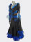 Candice, black and royal blue luxury ostrich ballroom dance dress size S/M