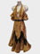 Tiera, original full satin leopard ballroom dance dress, size S/M