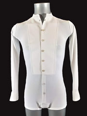 Ballroom standard shirt for tailsuit/ Color white white