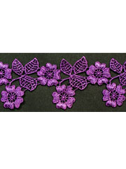 Purple guipure lace