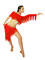 Guilia long fringe 2 pieces latin dance dress